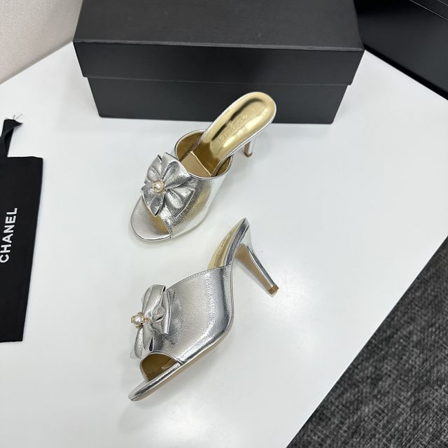 CC original calfskin 80mm heels sandals CH00225