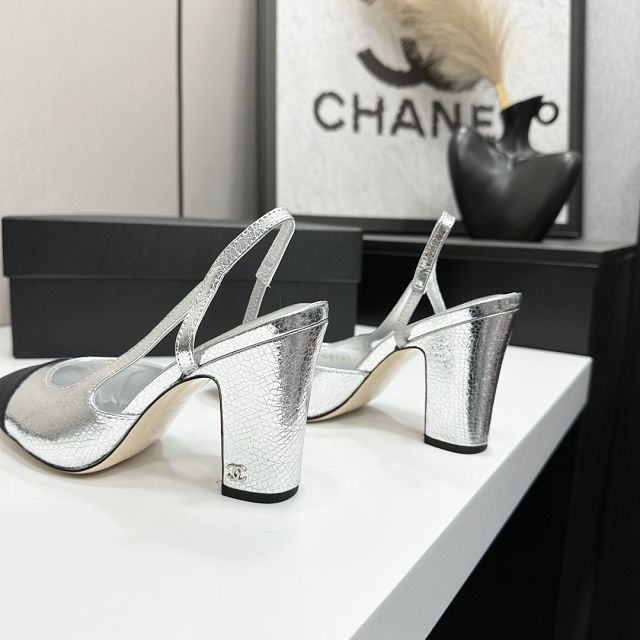 CC original calfskin 90mm heels slingbacks CH00233
