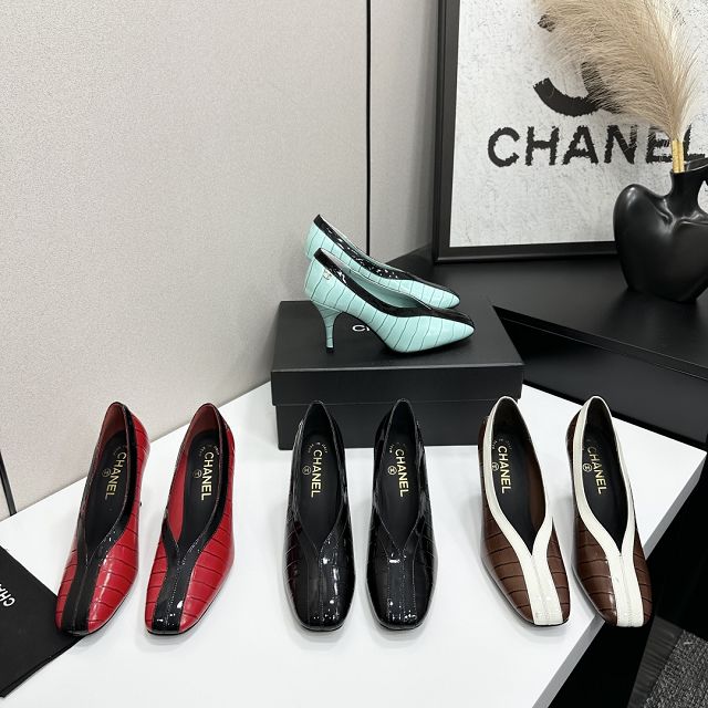 CC original crocodile calfskin 95mm pumps CH00240