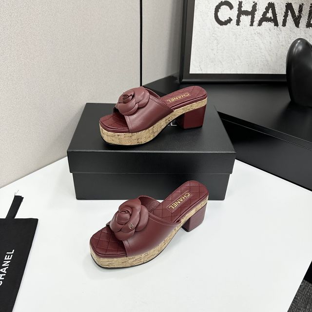 CC original lambskin 65mm heels sandals CH00227