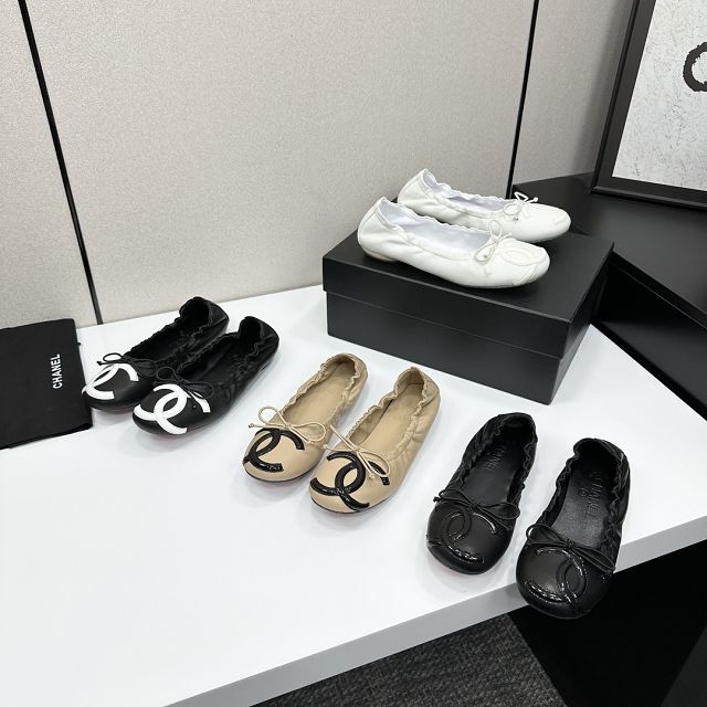 CC original lambskin ballet flats CH00247
