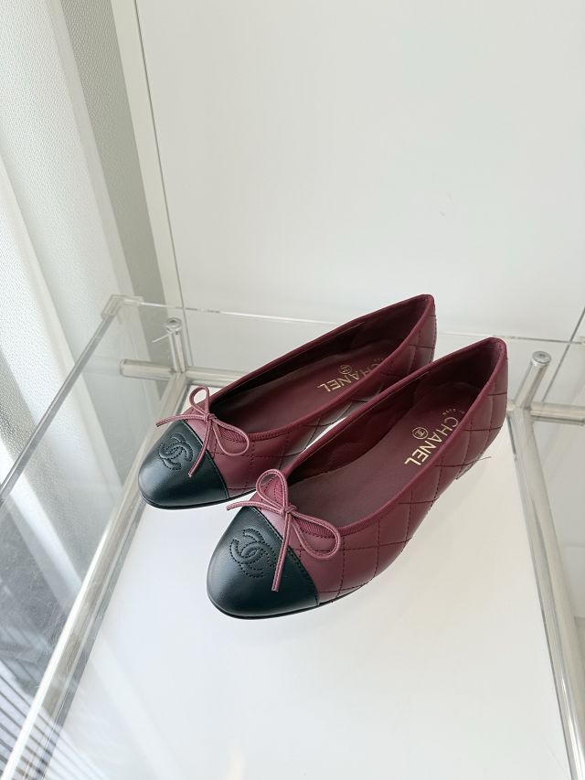 CC original suede calfskin ballet flats CH00243