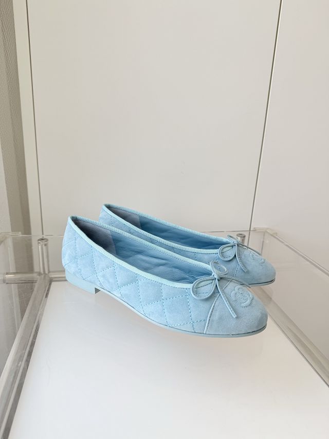 CC original suede calfskin ballet flats CH00243