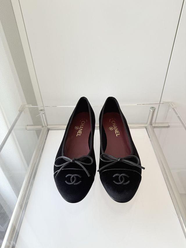 CC original suede calfskin ballet flats CH00243