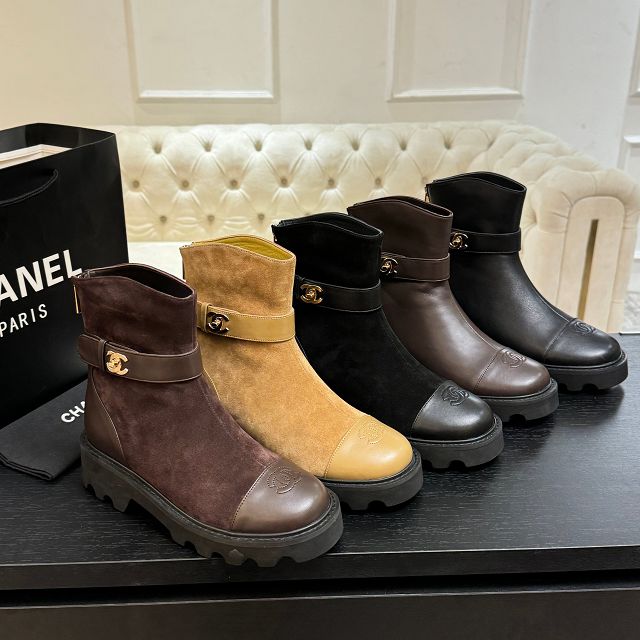CC original suede calfskin short boots CH00235