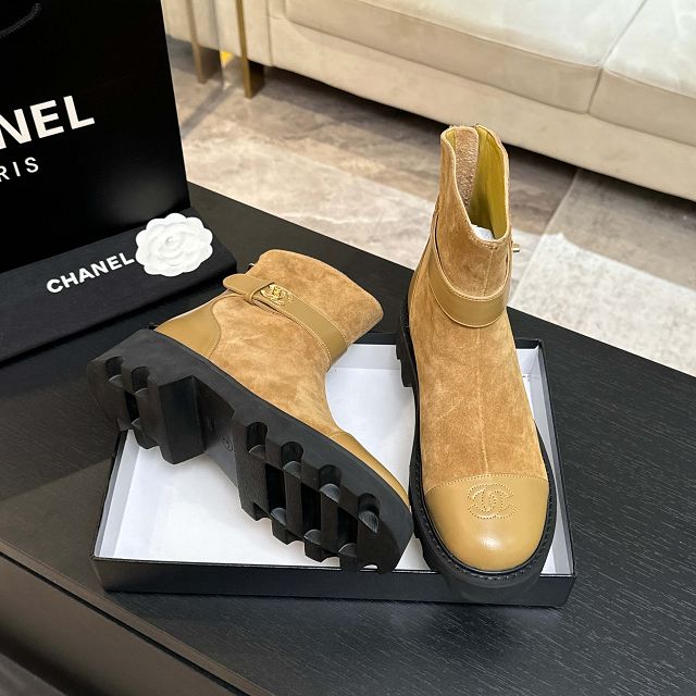 CC original suede calfskin short boots CH00235
