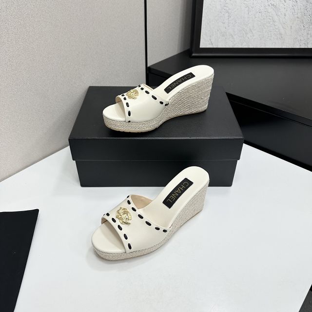 CC original lambskin 90mm mules CH00261