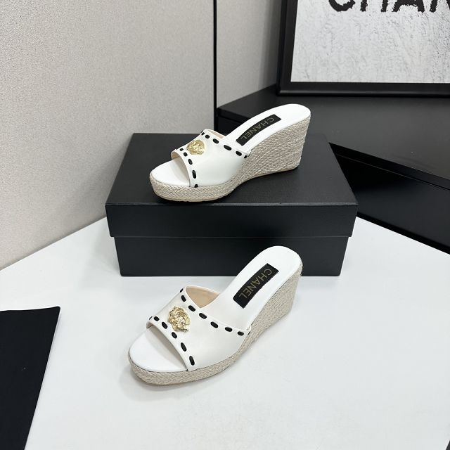 CC original lambskin 90mm mules CH00261