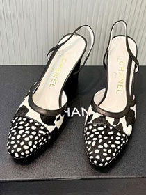 CC original lambskin 90mm slingbacks CH00275