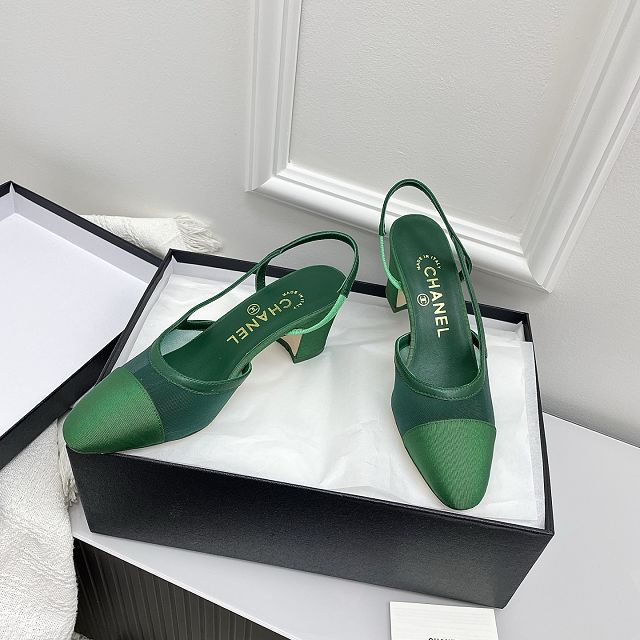 CC original mesh 65mm slingbacks CH00291