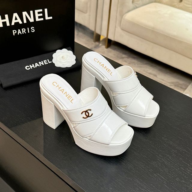 CC original shiny calfskin 125mm sandals CH00264
