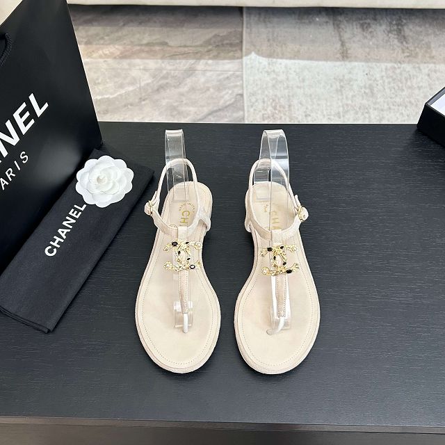 CC original suede calfskin thongs CH00270