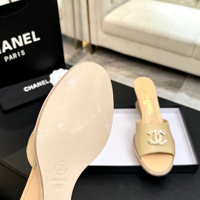 CC original calfskin 100mm sandals CH00338