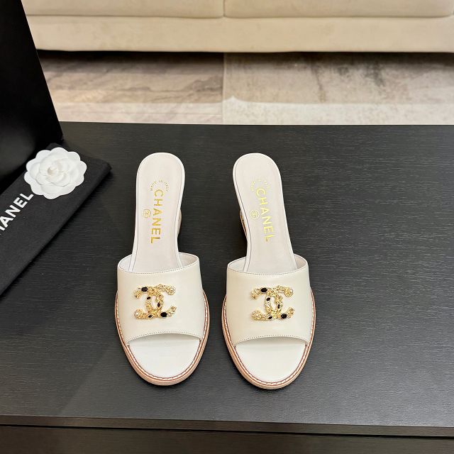 CC original calfskin 100mm sandals CH00339