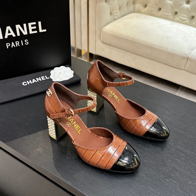 CC original crocodile calfskin 95mm sandals CH00344