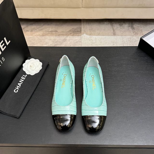 CC original crocodile calfskin  ballet flats CH00343