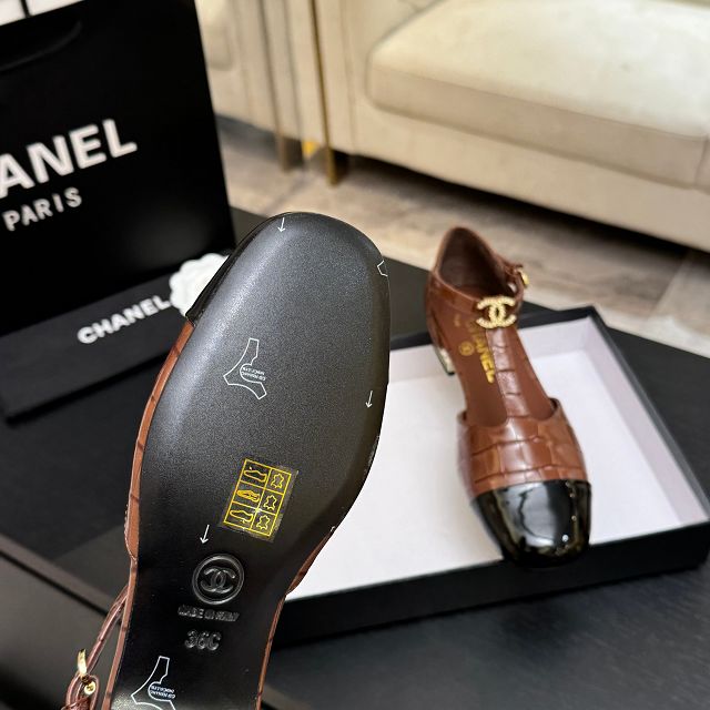 CC original crocodile calfskin sandals CH00345