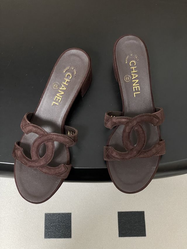 CC original lambskin 45mm mules CH00301