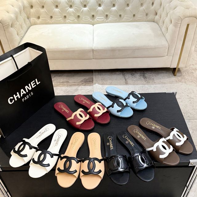 CC original lambskin mules CH00299