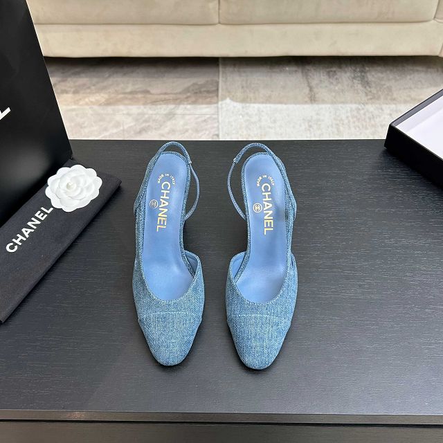 CC original mesh 95mm slingbacks CH00290