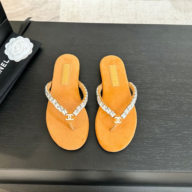 CC original suede calfskin thongs CH00325