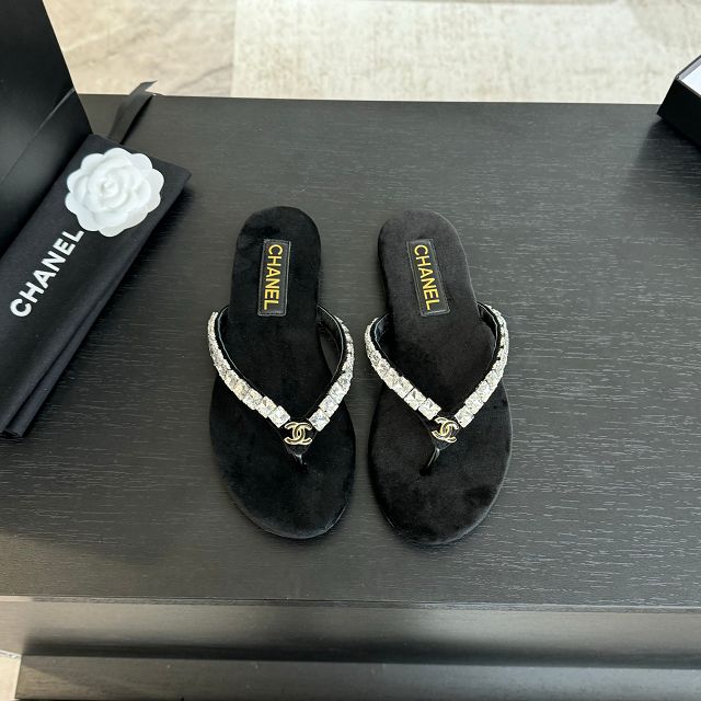 CC original suede calfskin thongs CH00325