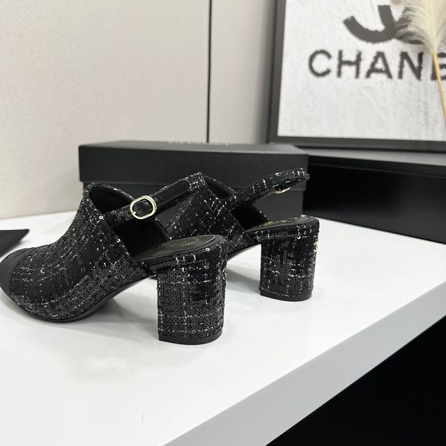 CC original tweed 65mm sandals CH00309