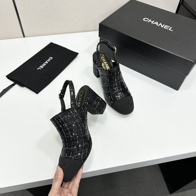 CC original tweed 65mm sandals CH00309