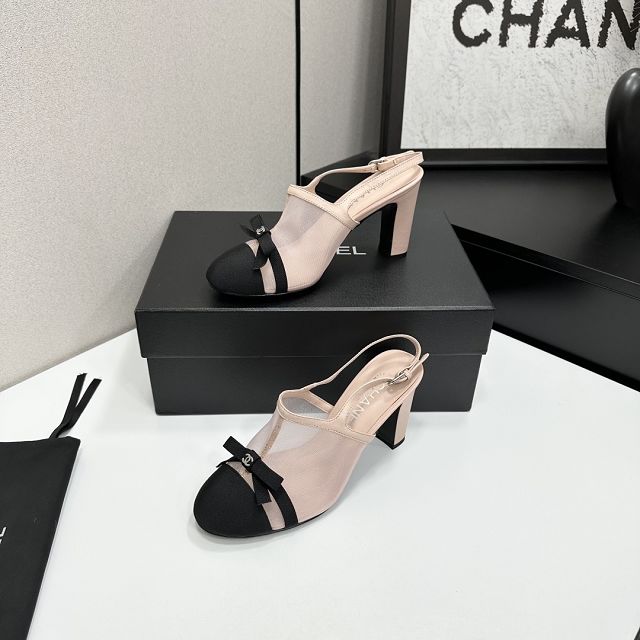 CC original mesh 90mm slingbacks CH00358