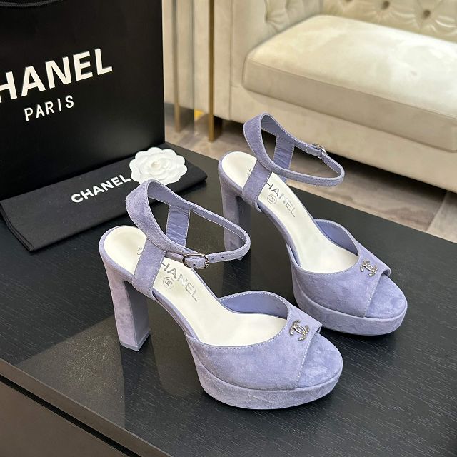CC original suede calfskin 110mm sandals CH00356