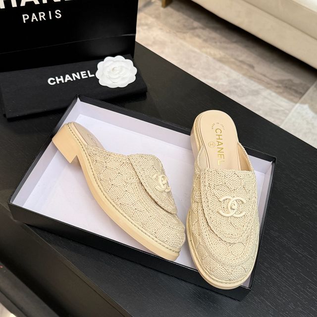 CC original raffia mules CH00389