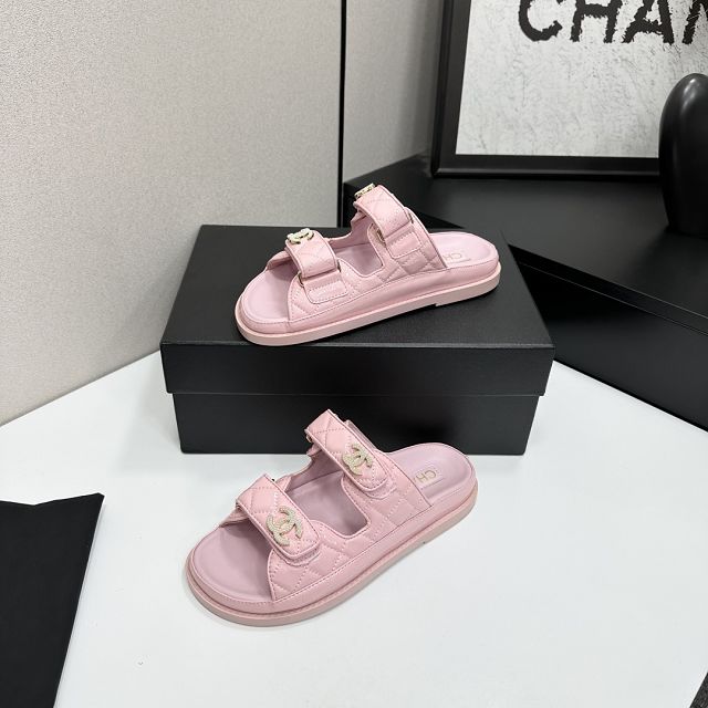 CC original shiny calfskin mules CH00390