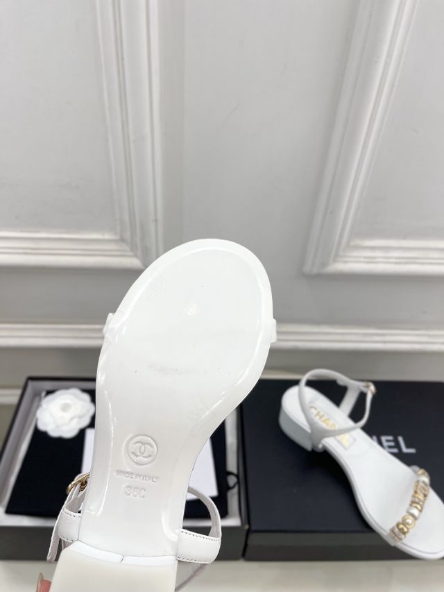 CC original lambskin 30mm mules CH00434
