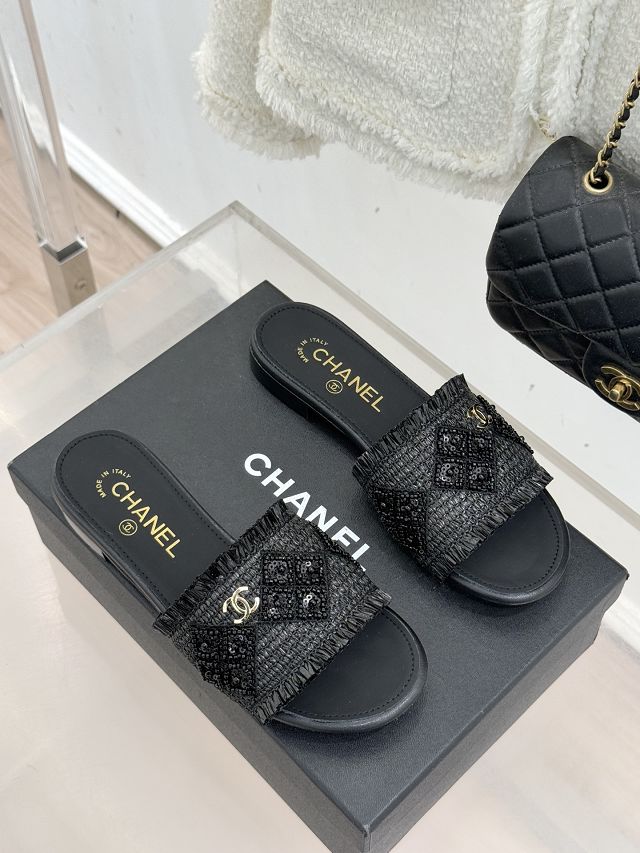 CC original raffia mules CH00451