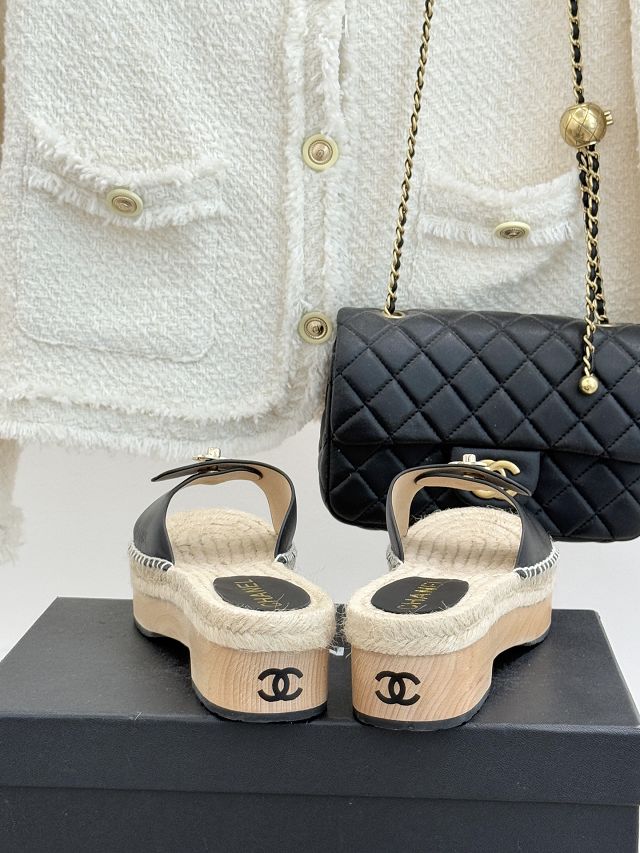 CC original raffia mules CH00455