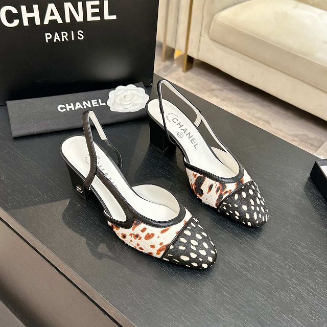 CC original lambskin 65mm slingbacks CH00494