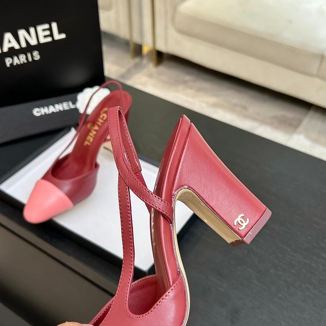 CC original lambskin 90mm slingbacks CH00493