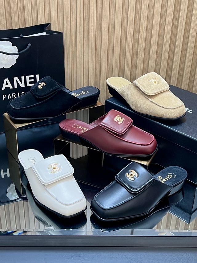 CC original lambskin mules CH00485