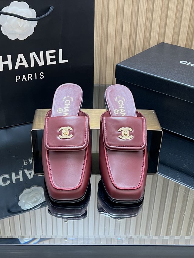 CC original lambskin mules CH00485