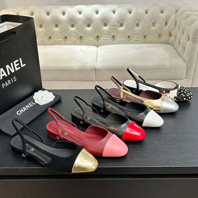 CC original lambskin slingbacks CH00484