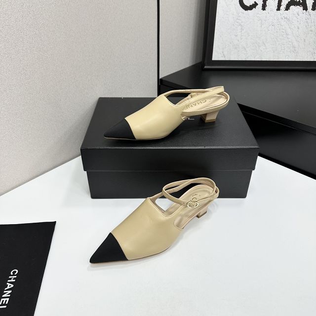 CC original patent calfskin 35mm slingbacks CH00487
