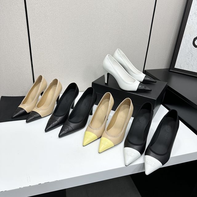 CC original lambskin 90mm pumps CH00504