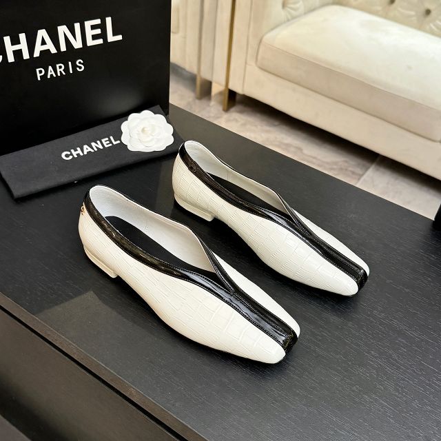 CC original crocodile calfskin ballet flats CH00529