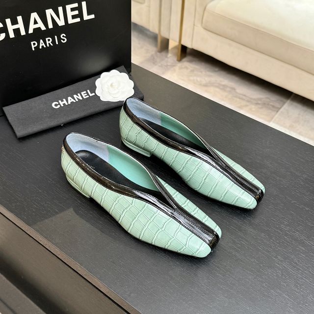 CC original crocodile calfskin ballet flats CH00529
