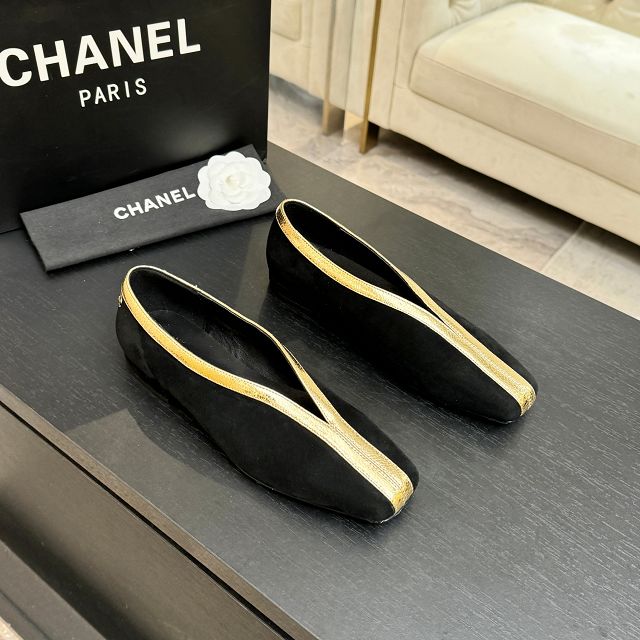 CC original crocodile calfskin ballet flats CH00529