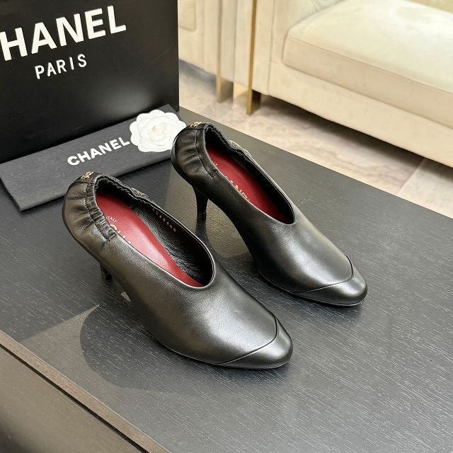 CC original lambskin 75mm pumps CH00528