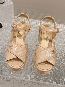 CC lambskin 55mm sandals CH0085