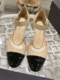 CC lambskin 60mm slingbacks CH0101